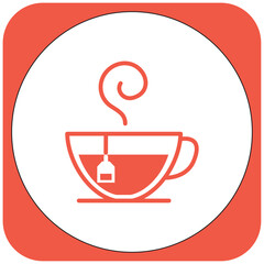 vector image drink icon orange color with white background