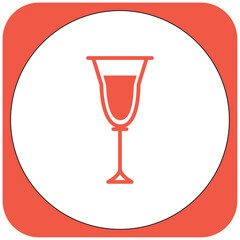 vector image drink icon orange color with white background