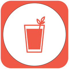 vector image drink icon orange color with white background