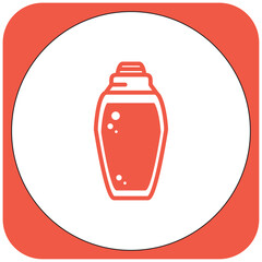 vector image drink icon orange color with white background