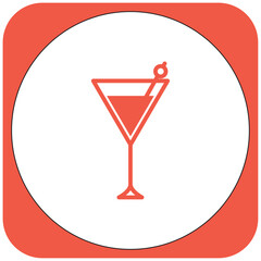 vector image drink icon orange color with white background