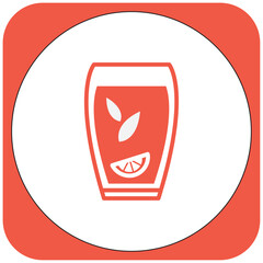vector image drink icon orange color with white background