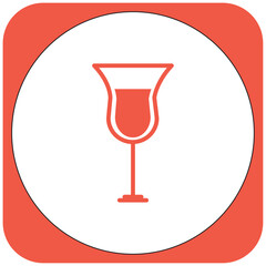 vector image drink icon orange color with white background