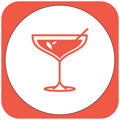 vector image drink icon orange color with white background