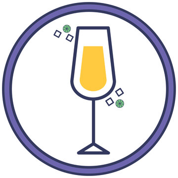 drink icon vector image with white background and purple border