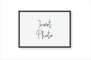 Picture or photo poster black and white frame  mockup