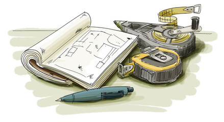 Planning and measuring sketch