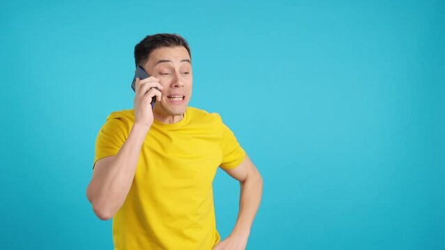 Man talking for too long on the mobile phone