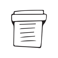 Collection of various paper notes. doodle art. Clean paper notes for making a to-do list, diary, memories on a white background. Vector illustration.