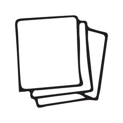 Collection of various paper notes. doodle art. Clean paper notes for making a to-do list, diary, memories on a white background. Vector illustration.