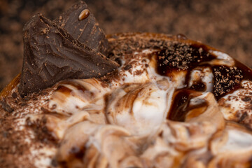 Fresh Yogurt with added chocolate for chocolate flavor