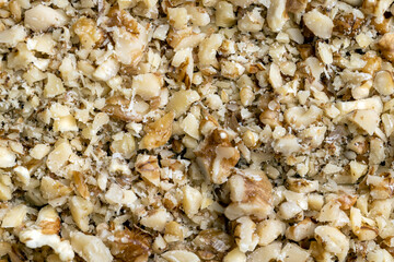 walnut, walnuts, table, cut, during, cooking, chopped,