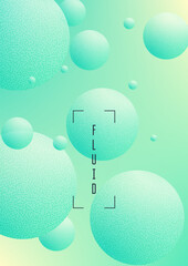 Cover fluid with round shapes