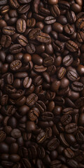 Naklejka premium coffee texture, coffee beans, generative ai