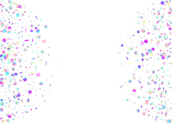 Falling Texture. Holiday Foil. Neon Tinsel. Flying Art. Violet Retro Confetti. Laser Element. Birthday Sparkles. Shiny Multicolor Template. Blue Falling Texture