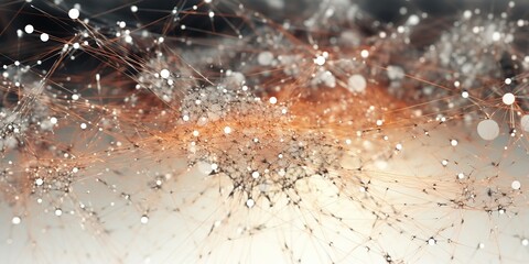 AI Generated. AI Generative. Abstract network atom abstract decoration space galaxy background. Graphic Art