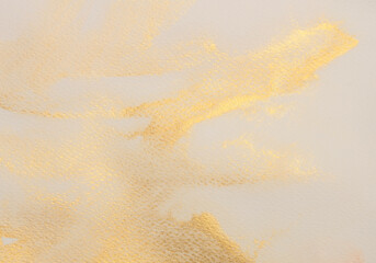 Fototapeta na wymiar Beige, gold, glitterwatercolor paper texture background.