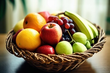 basket of fruits. Generative AI