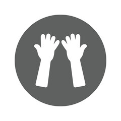 Obraz premium Gloves silhouette style icon .