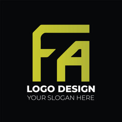 Fototapeta premium Modern luxury and Gradient minimalist monogram logo design