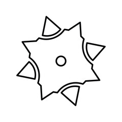 Minesweeper icon. Line icon, outline symbol.