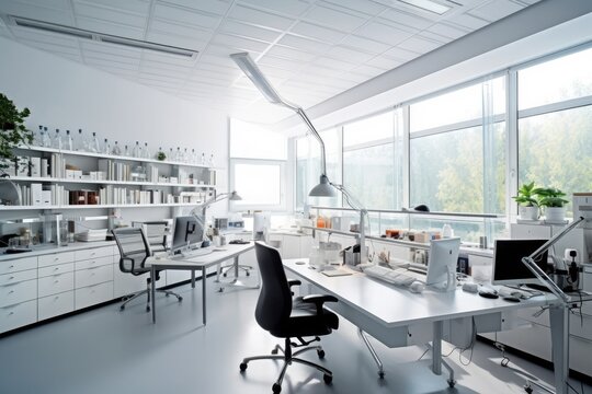 photo of design a functional office for medical Generated AI