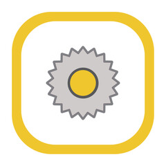 saw type cutting disc vector icon with white background