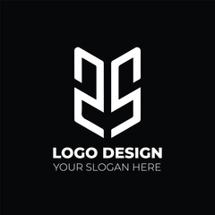 Obraz premium Trendy monogram logo for gym, sports and fitness brands