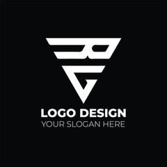 Trendy monogram logo for gym, sports and fitness brands