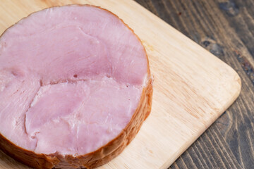 A sliced piece of delicious pork meat