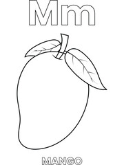 Alphabet coloring page for kids