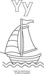 Alphabet coloring page for kids