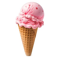 waffle cone with ice cream, AI generated