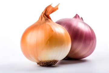 Onion isolated on white background, AI generated