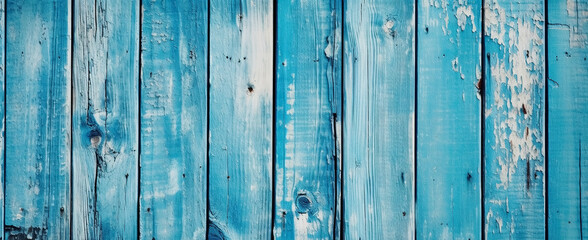 Fototapeta na wymiar Old painted blue wood wall, vintage rustic texture or background 