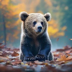 Obraz premium brown bear in the forest
