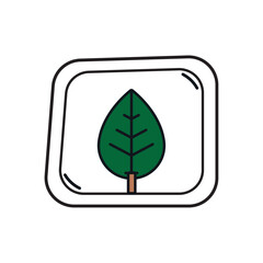vector icon of a tree inside a square