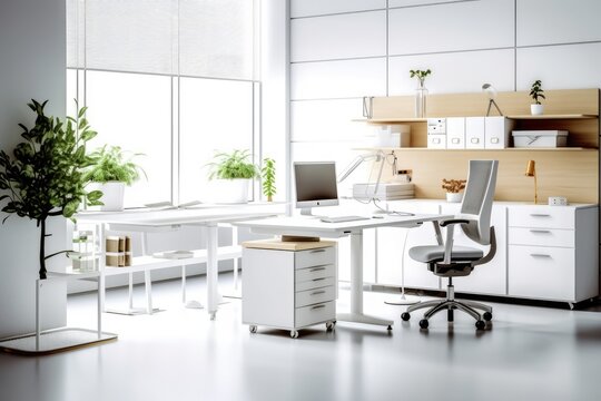 photo of design a functional office for medical Generated AI