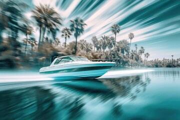 boat_on_the_water_next_to_palm_trees