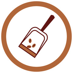 coffee beans vector icon with white background