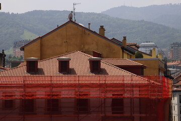 Construction site in the city