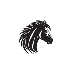 Fototapeta na wymiar Creative Horse Elegant Logo Symbol Design Illustration Vector on a white background. Logo, icon style. Black and white