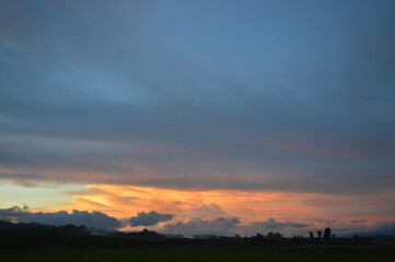 clouds over the city