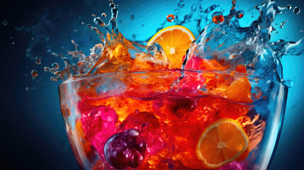 Fototapeta na wymiar Refreshing Radiance: Showcasing the Brilliant Tones of Beverages. Generative AI