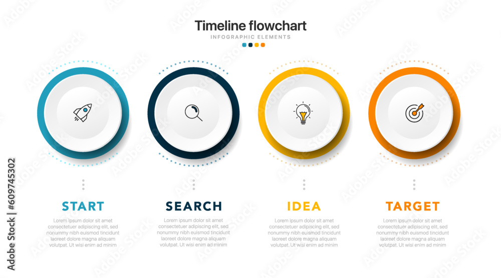 Poster timeline infographic design with options or steps. infographics for business concept. can be used fo