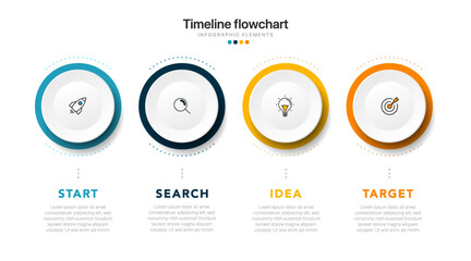 Timeline infographic design with options or steps. Infographics for business concept. Can be used for presentations workflow layout, banner, process, diagram, flow chart, info graph, annual report.