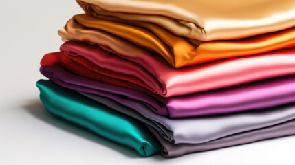 Color Spectrum in Satin Stacks. Generative AI