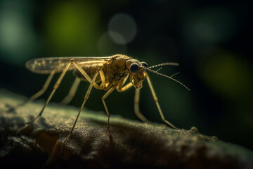 extreme close up of a mosquito