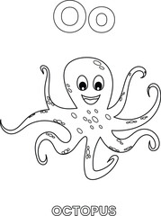 Alphabet coloring page for kids