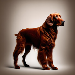 An illustration dog(Irish Setter)
